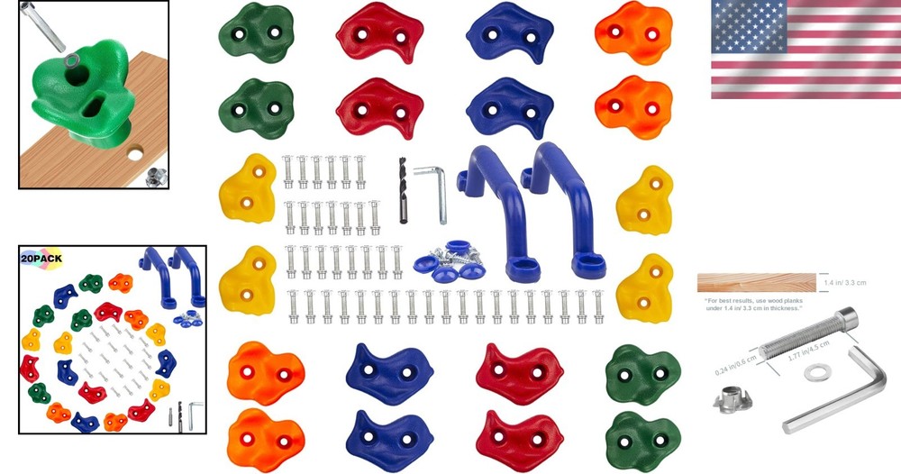 Children's Climbing Holds Set with Handles