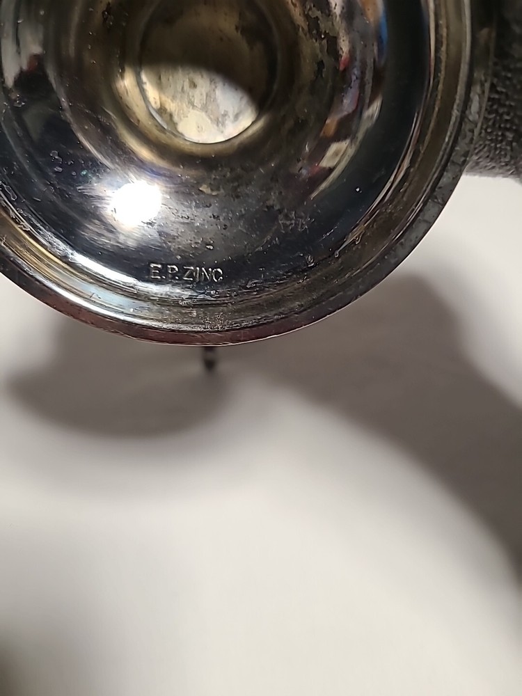 Vintage Sugar Scuttle E.P.ZINC Silverplate Alloy Japan