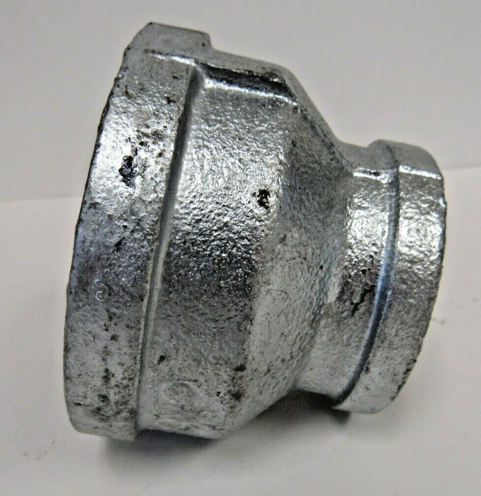 New 4 inch X 2 inch Galvanized Bell Reducing Coupling FNPT Thread