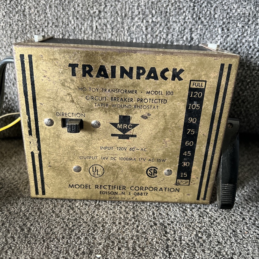 Vintage MRC HO Train Pack Control Transformer Model 100