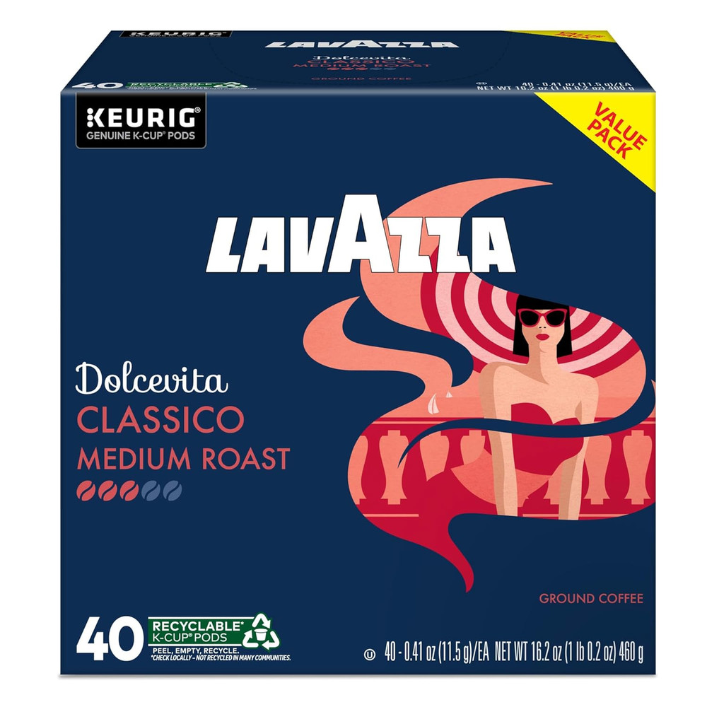 Dolcevita Classico Medium Roast K-Cup Pods, 40-Count Box