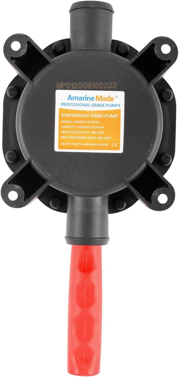 720GPH Boat Manual Hand Bilge Waste Water Transfer Pump Diaphragm Self-priming