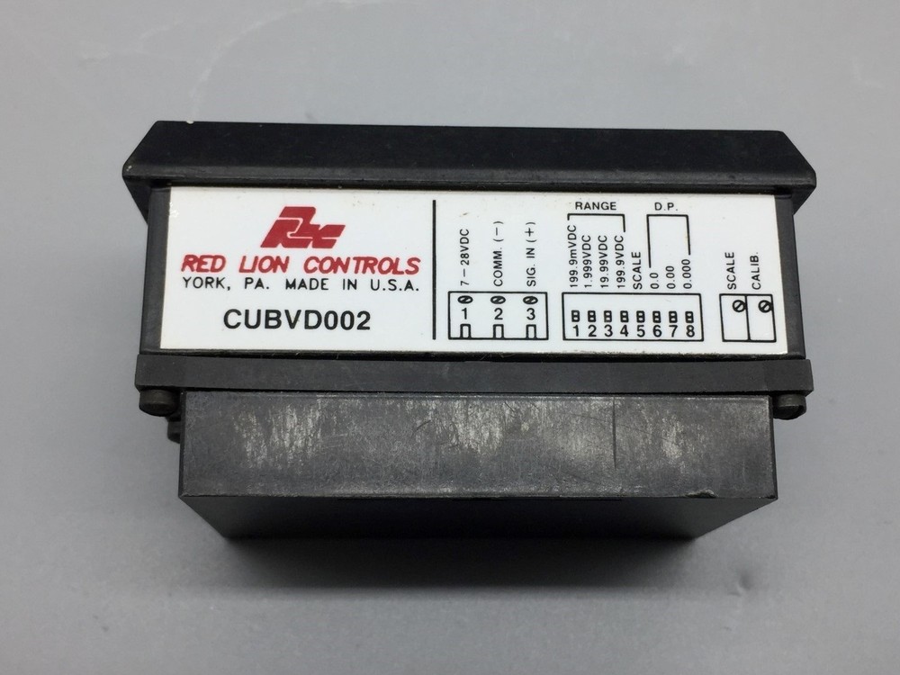 RED LION CONTROLS CUBVD002 MINIATURE DC VOLTMETER TESTED
