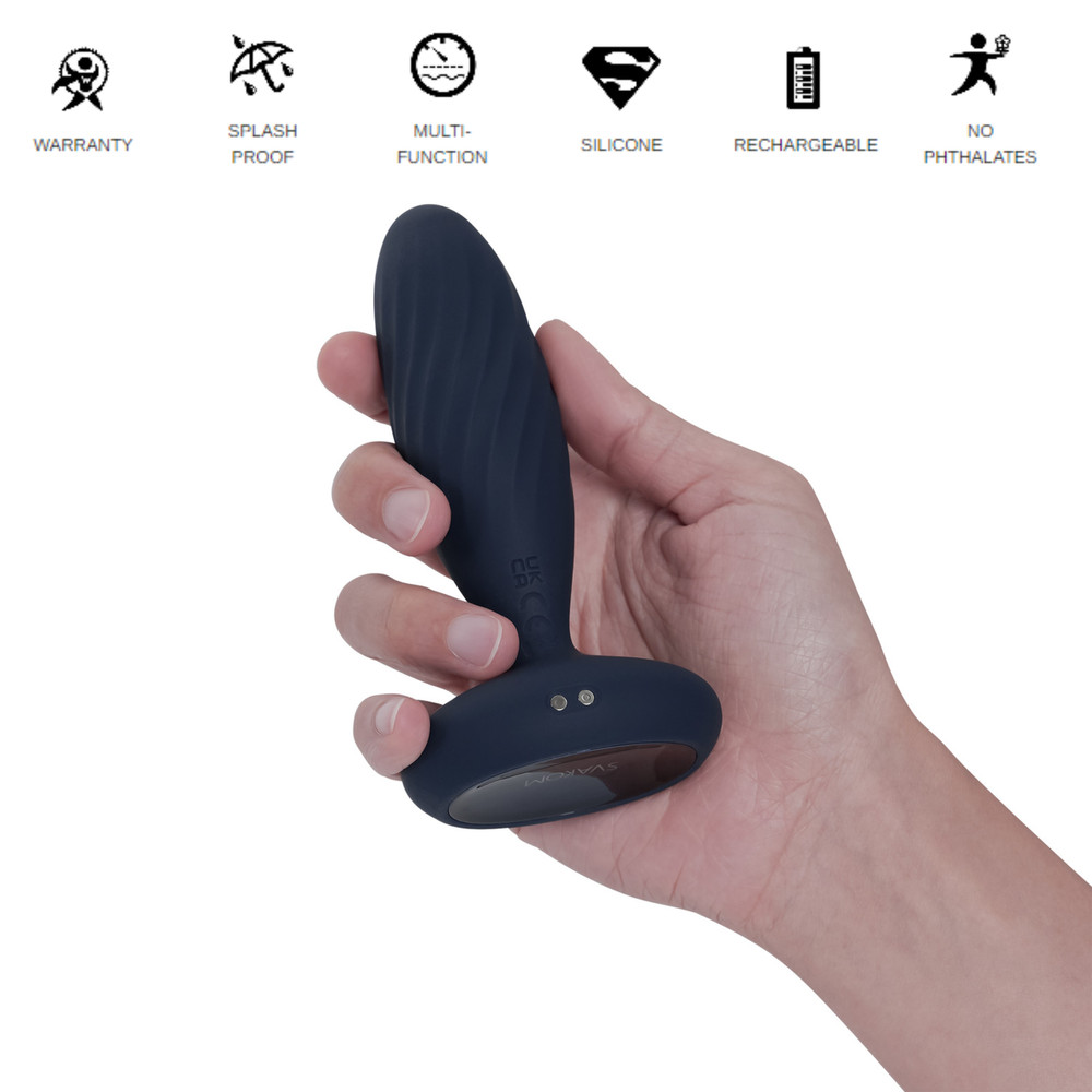 Silicone Thrusting Vibrating Remote Control Butt Plug Anal Probe Backdoor Play