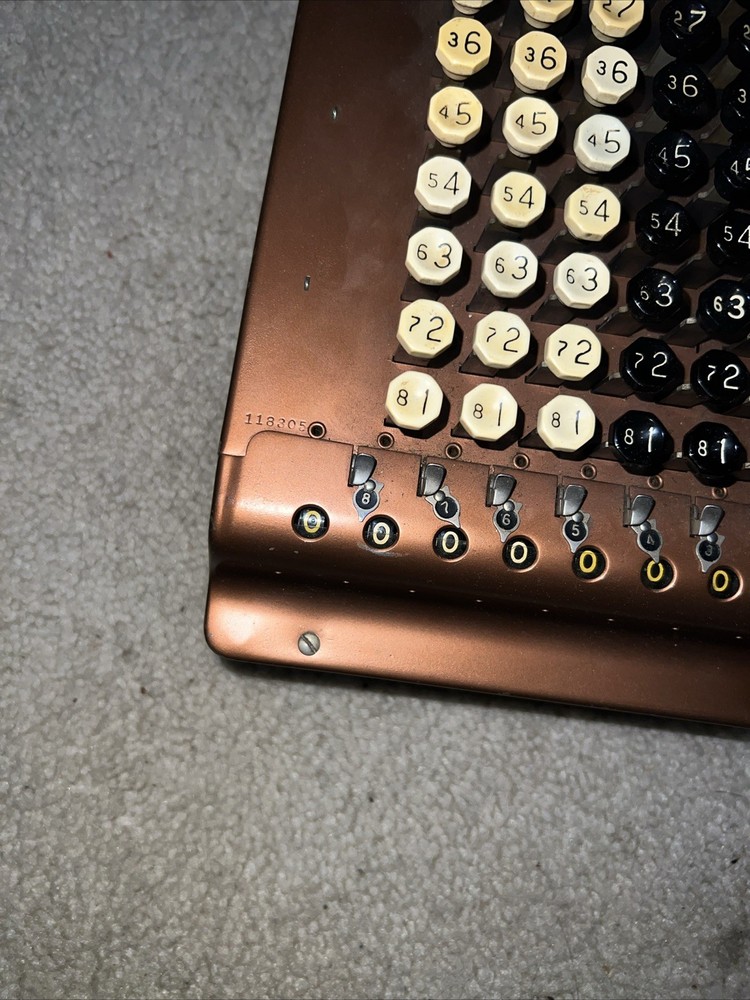 Felt &Tarrant MFG Co. Comptometer Trade Adding Machine Chicago USA