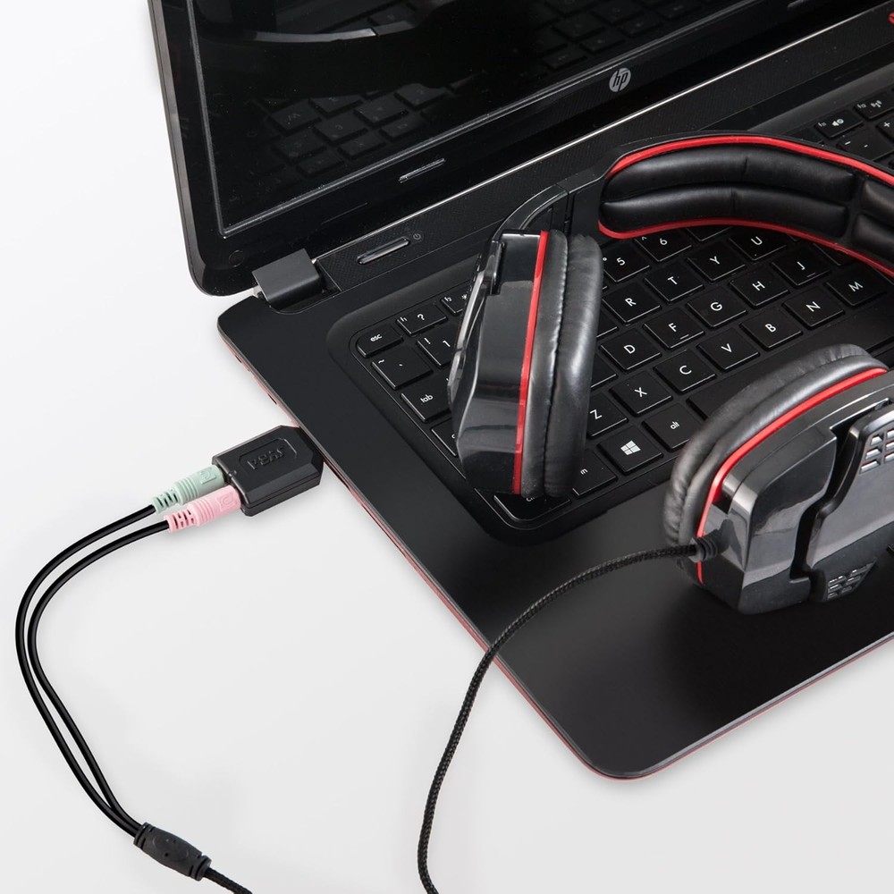Syba external USB Stereo Sound Adapter for Windows, Mac, Linux Extra Audio