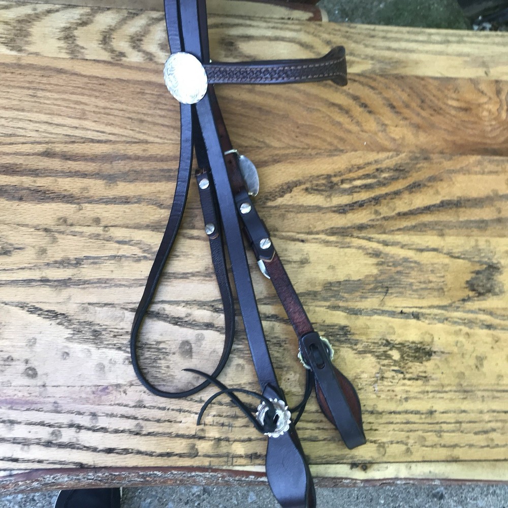 CUSTOM MADE SILVER MESA STERLING SILVER SHOW HEADSTALL