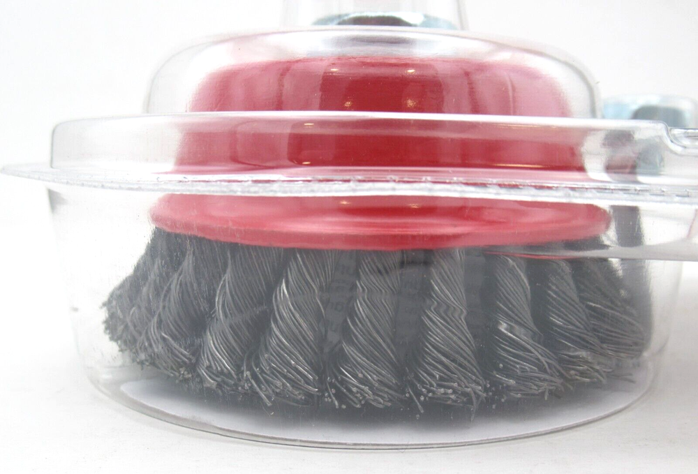 Mibro 4 Inch Knotted Wire Cup Brush Includes Adaptor