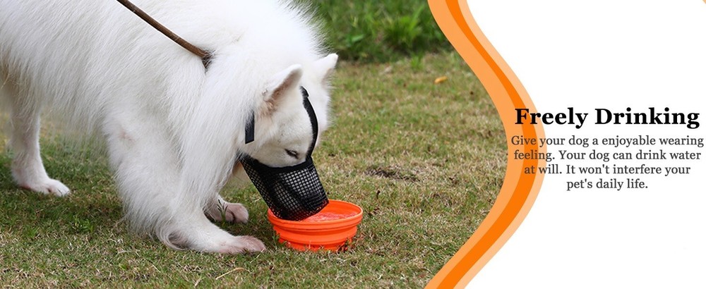 Mesh Dog Muzzle for Medium (M) Dogs Breathable Adjustable Allows Drinking