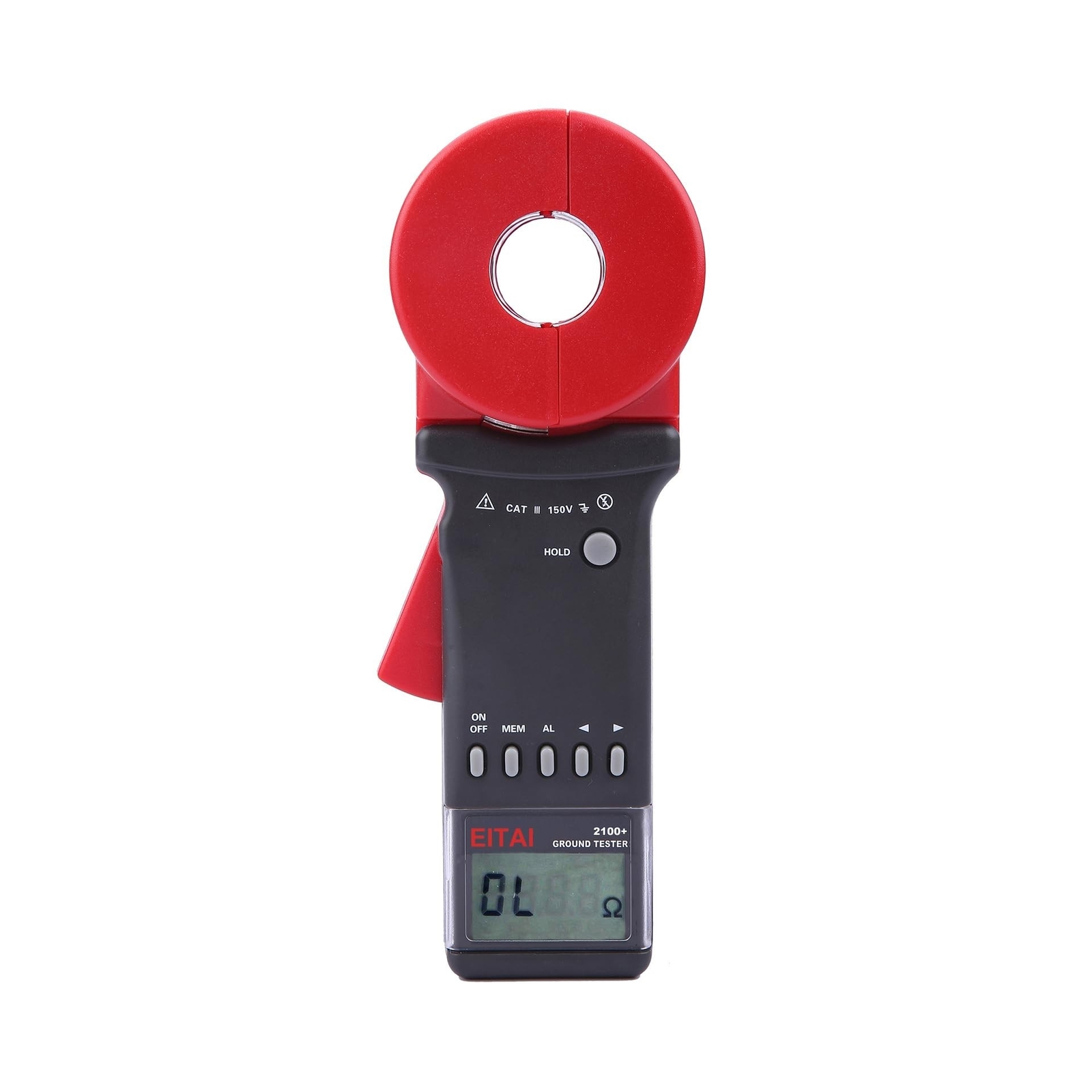 ETCR2100+ Digital Clamp Ground Earth Resistance Meter Tester 0.01Ω-1200]