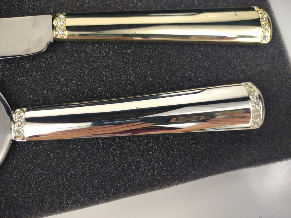 Things Remembered Cake Serving Set silver plated flute and server w box wedding