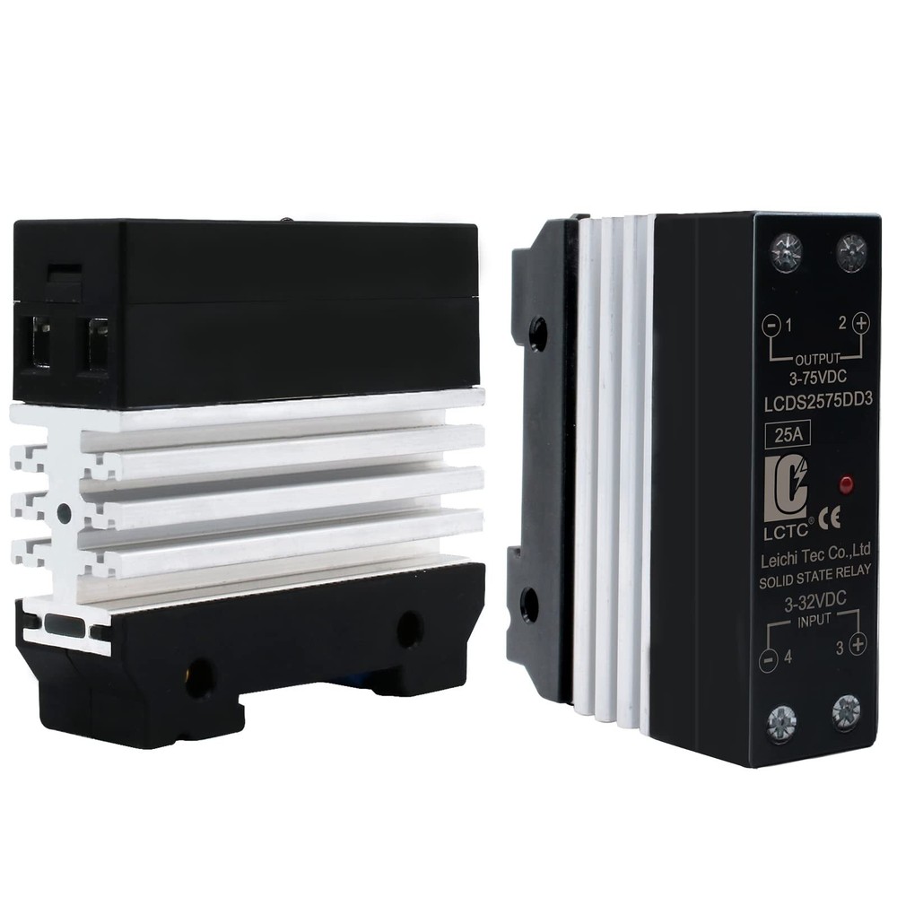 SSR 25 DD Solid State Relay DC to DC Input 3-32V DC Output 3-75V DC with Radi...
