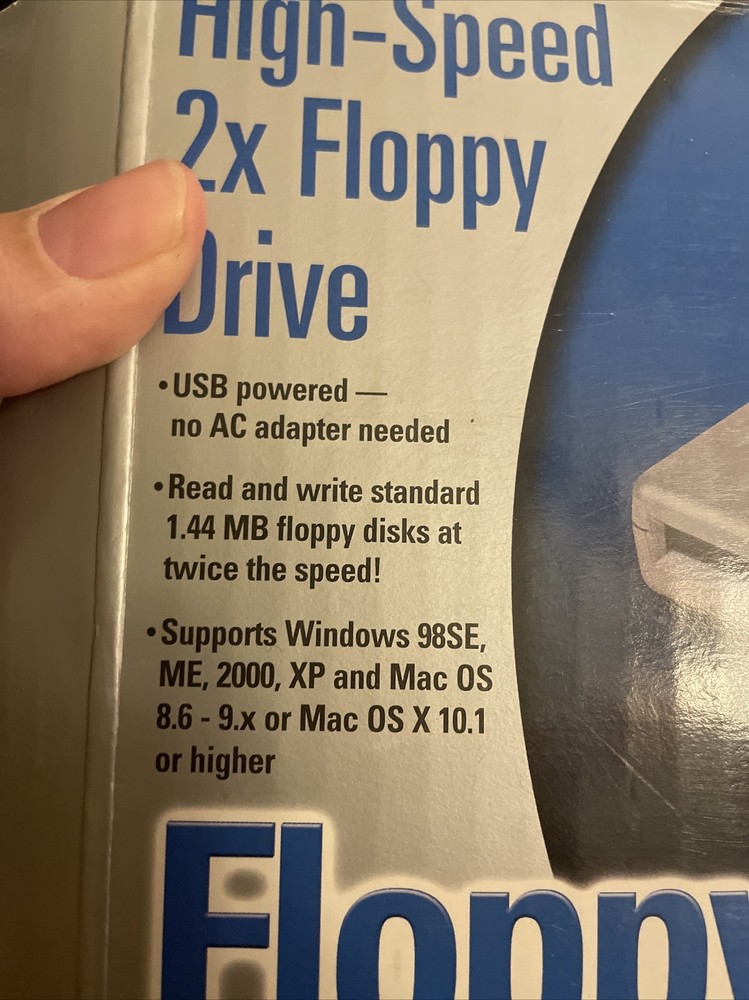 SmartDisk External USB Powered Floppy Disk Drive Titanium Edition Windows or Mac