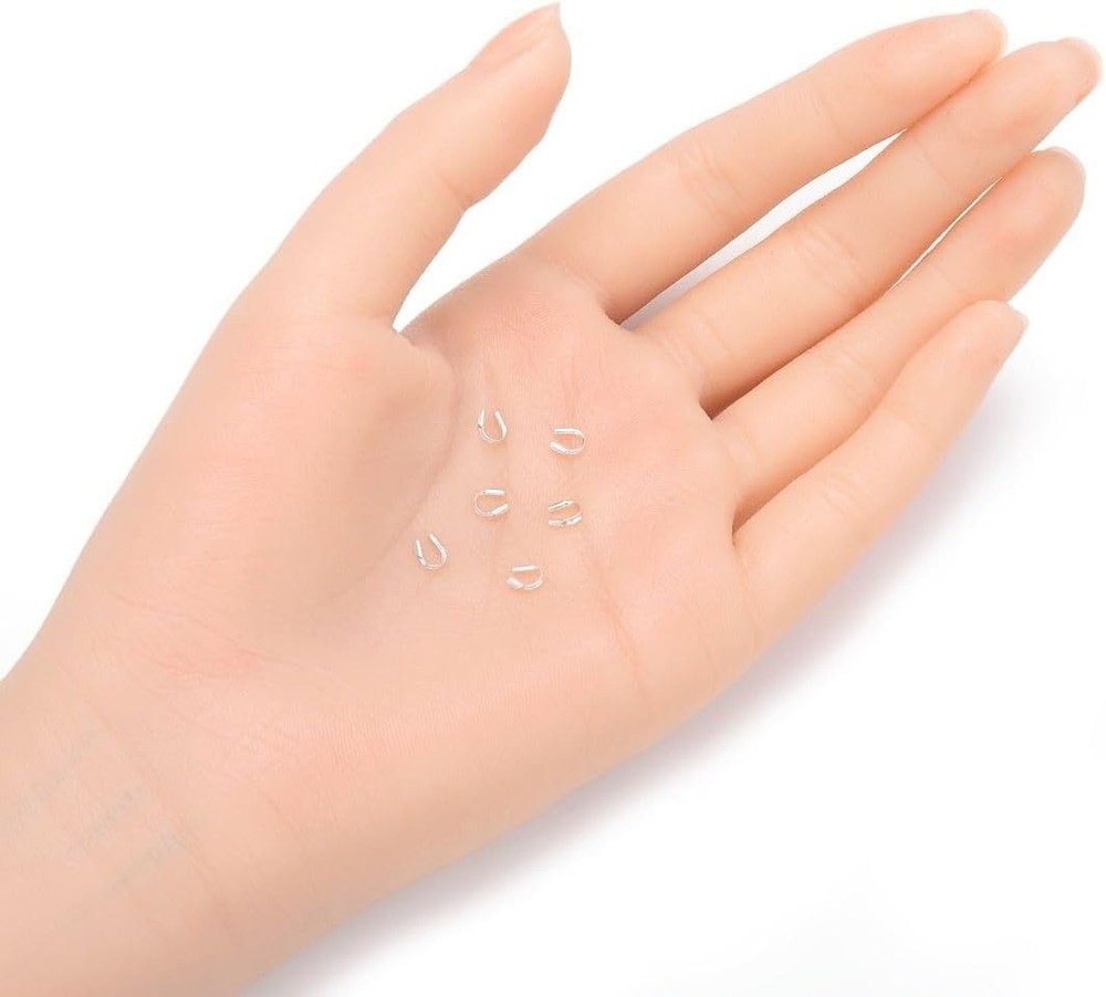 925 Sterling Silver Small Wire Guards - 50pcs Thread Protectors for Crafts