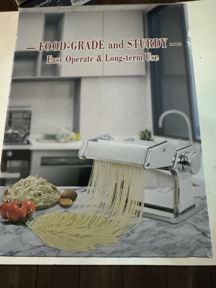 Stainless Steel Pasta Maker Roller Cutter 7 Thickness Settings