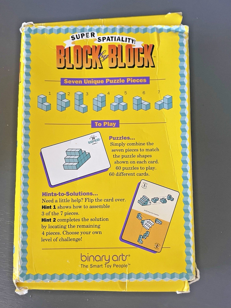 Block by Block Puzzle 1995 Visual-Spatial Reasoning Builder