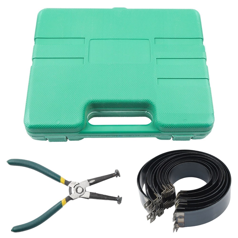 Professional Piston Ring Compressor Cylinder Installer Pliers & 14 Band Tool Kit