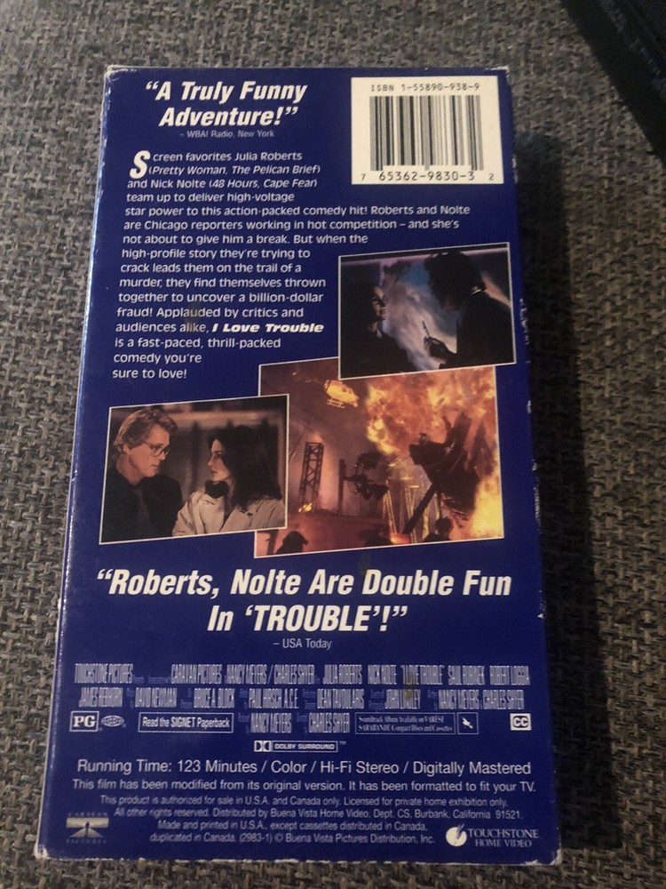 I Love Trouble (VHS, 1994)- Used
