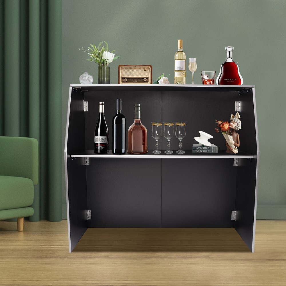 Double Layer Bar Prep Table Set - Mobile Bartender Station for Events