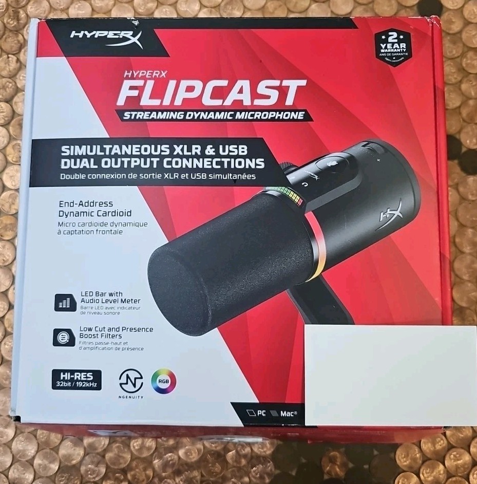 HyperX FlipCast - USB/XLR Dynamic Microphone (Black)