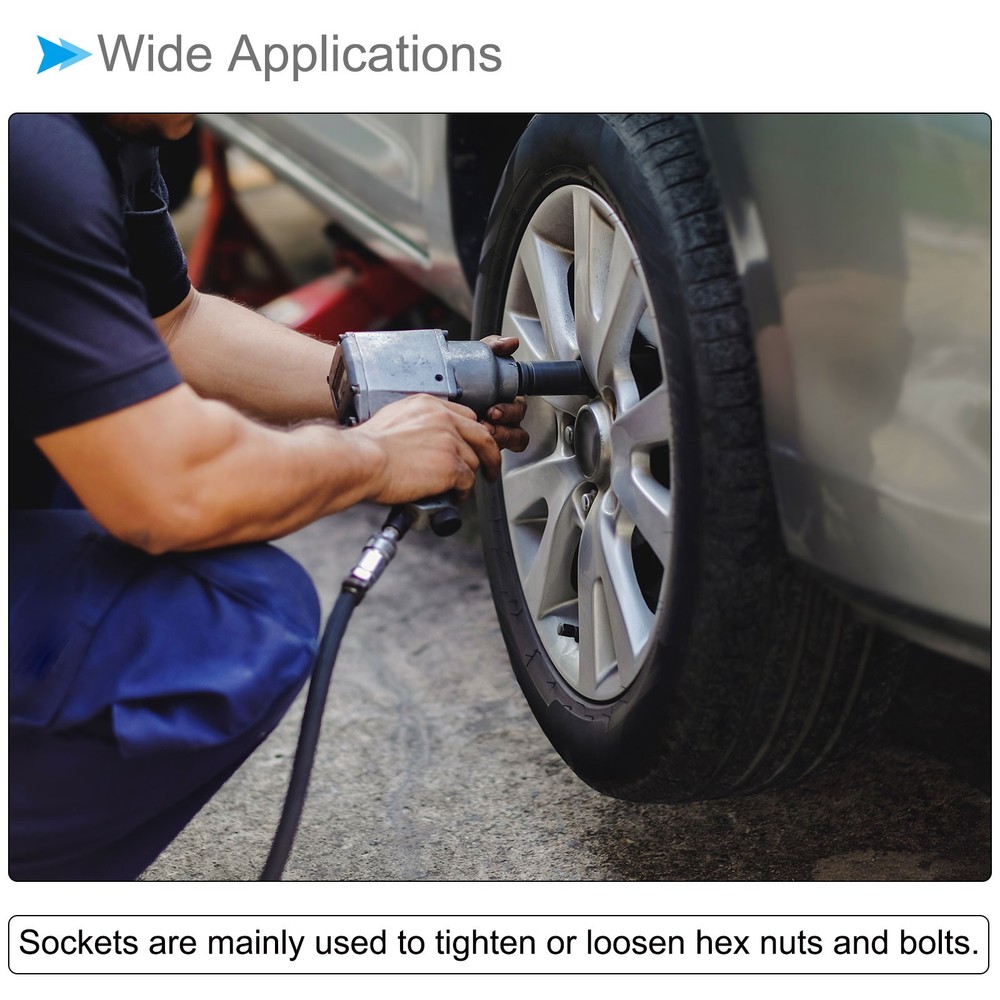 1/2" Drive Impact Socket Metric 24mm Include Universal Joint for Electric Drill