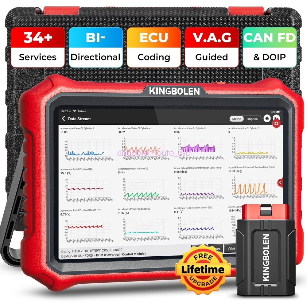 KINGBOLEN K8 PRO Car Diagnostic Tool All System Bidirectional Scanner ECU Coding