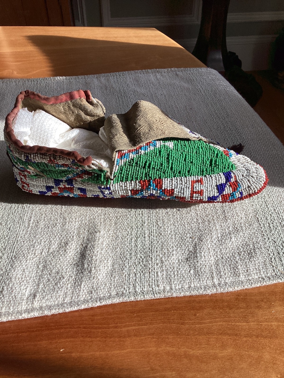 c1910 Native American Sioux Ceremonial Moccasins great colors & condition