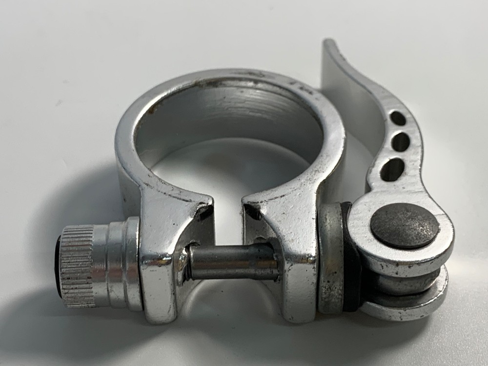 Bicycle Quick Release Seat Post Clamp Aluminum Silver