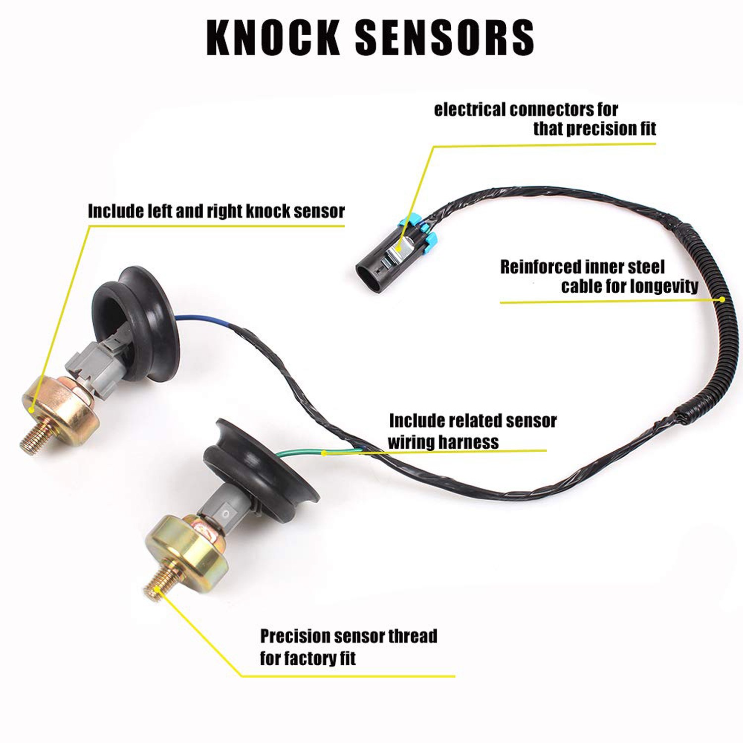 New Knock Sensor Kit for Chevy Avalanche Express Van Suburban SaVana Yukon GMC
