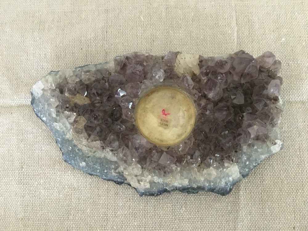 Natural Amethyst Geode Votive Holder