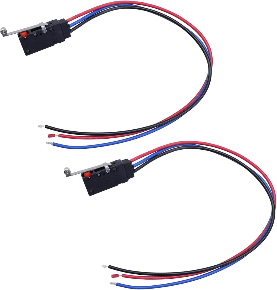 3 Line 10A 250VAC Micro Limit Switch,2Pcs Waterproof Switch with Roller Lever an