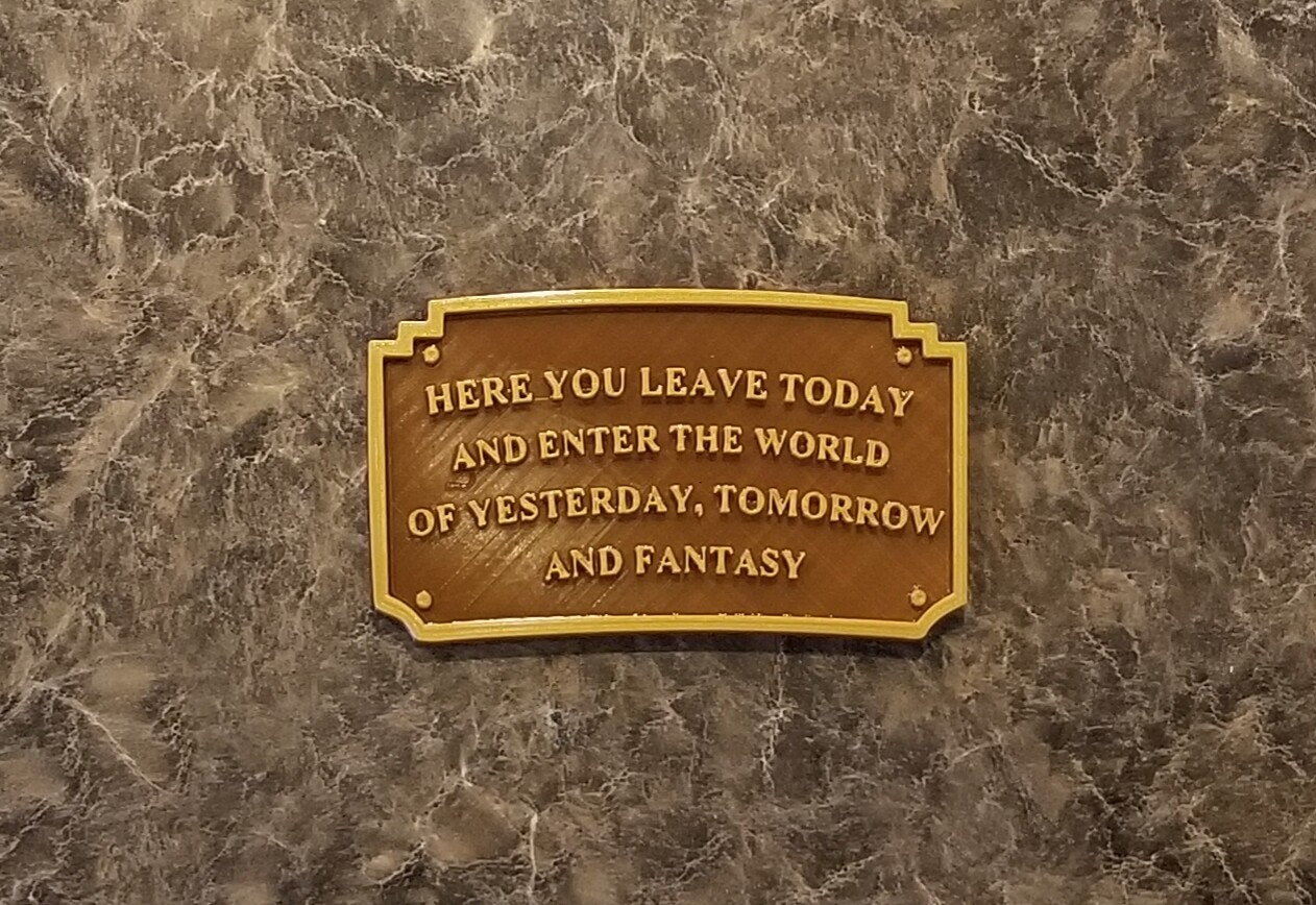 Main Street Entranceway Welcome Plaque DL Inspired Fridge / Car Magnet