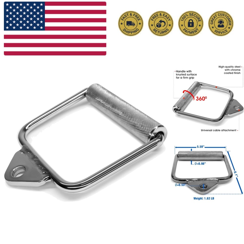 Cable Machine Attachment, Double D Handle & Tricep Rope Cable Attachment, Wei...