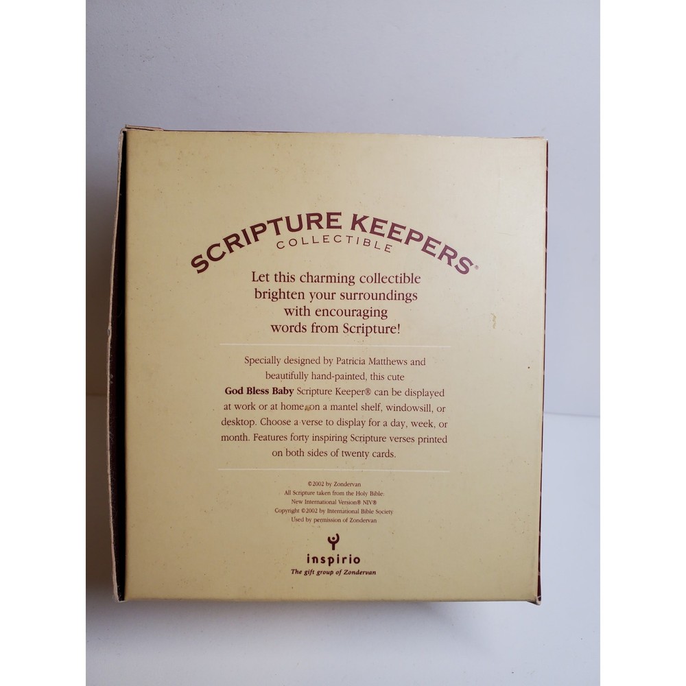 God Bless Baby Bear Figurine - W/ 40 Scriptures