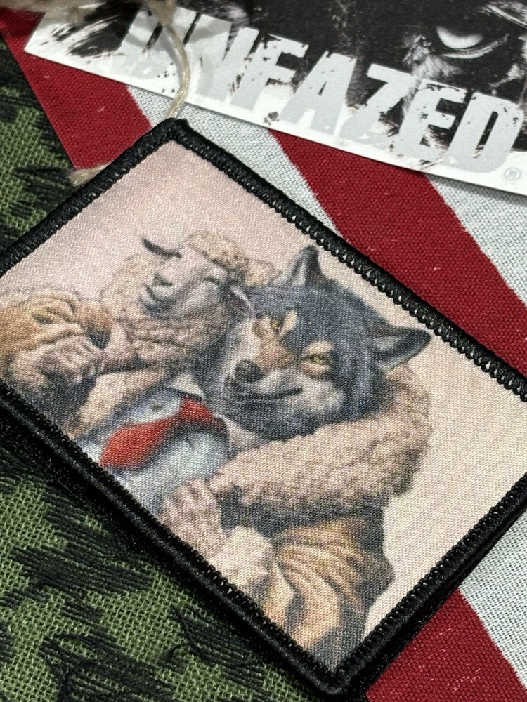 Wolf In Sheep’s Clothing Tactical Hook And Loop Patch High Quality 2x3”