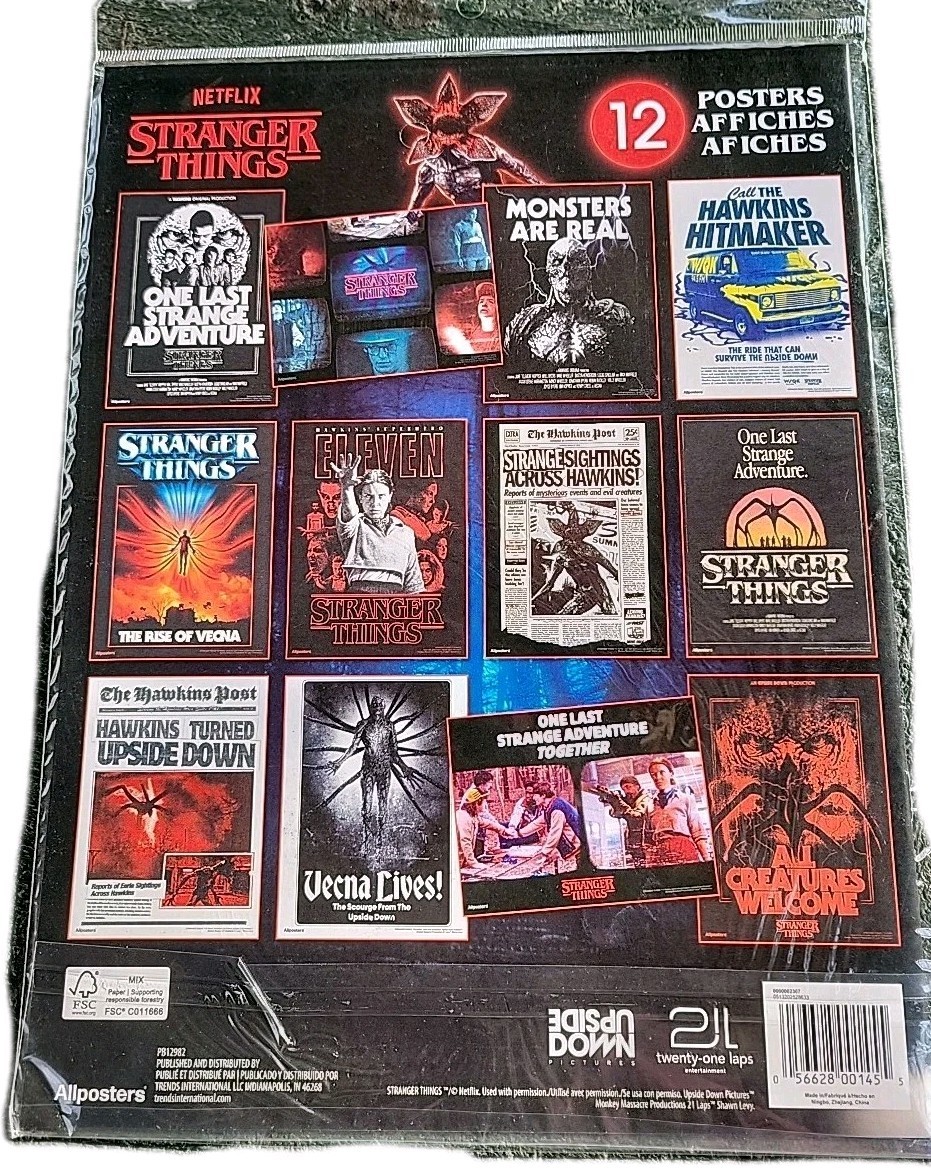 Netflix Stranger Things 12 Poster Pack – New Sealed + Free Shipping