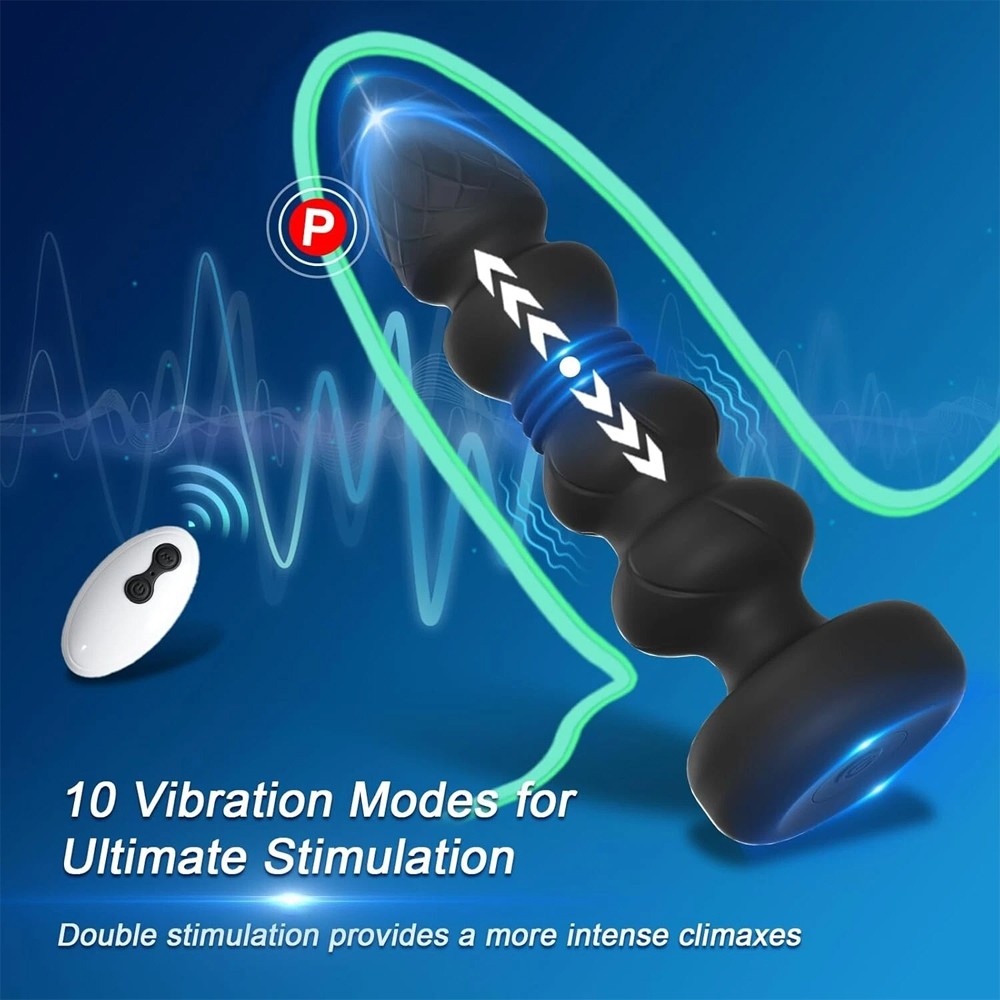 APP Remote Thrusting Vibrating Anal Plug Prostate Massager Dildo with Suction