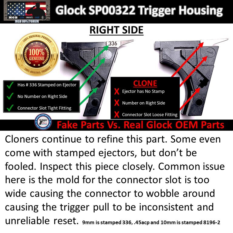 Glock 19 OEM Lower Parts Kit Gen 3 G19 LPK 9mm Genuine Factory Armorer Assembled