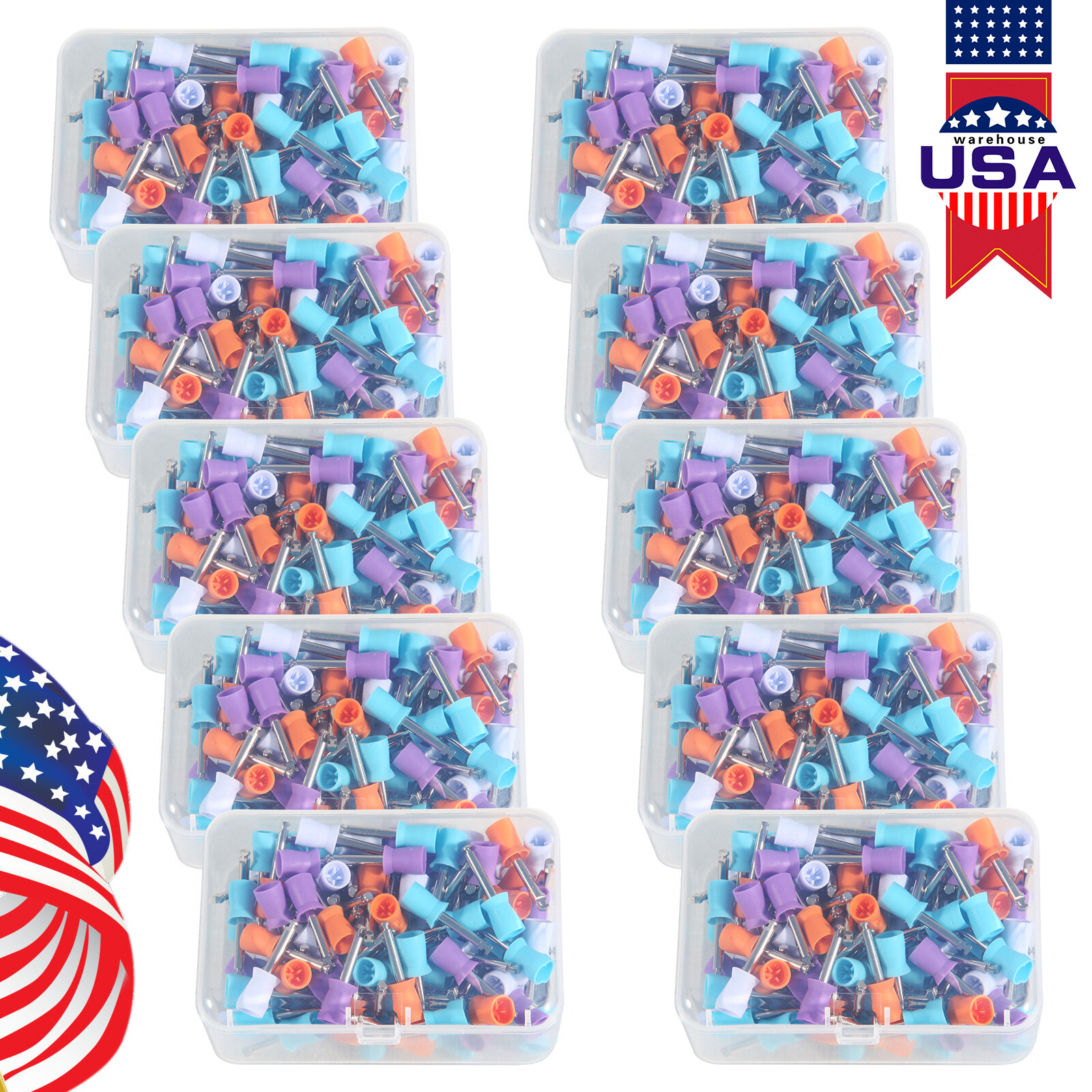 100-1000*Dental Rubber Prophy Tooth Teeth Polish Polishing Cups Latch Type Brush