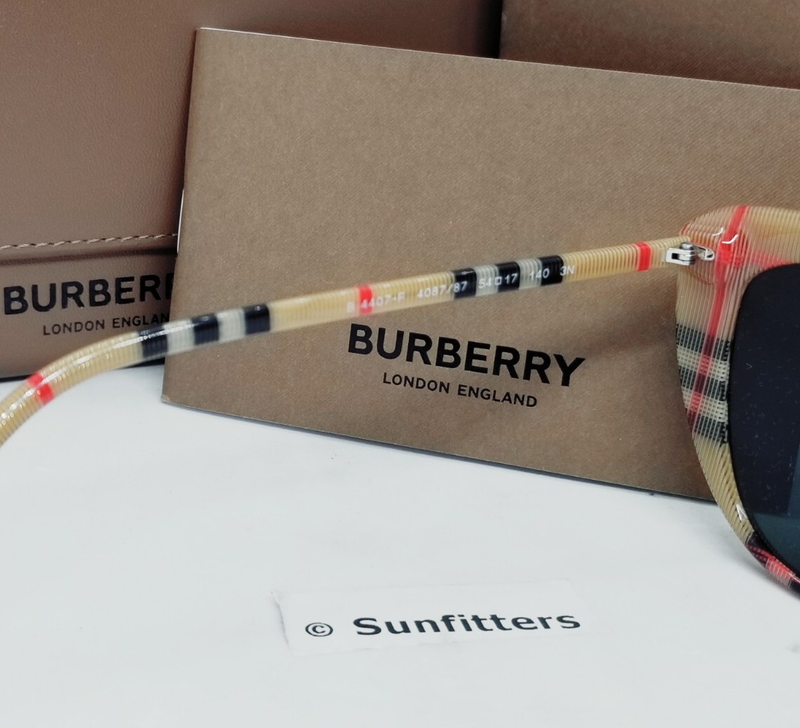 BURBERRY vintage check/dark grey BE4407F 408787 54 sunglasses NEW IN BOX!