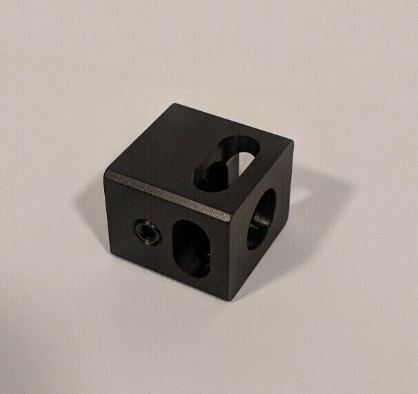 10mm Muzzle Brake 37/64"-28 TPI, Black anodize, Thread on, Micro