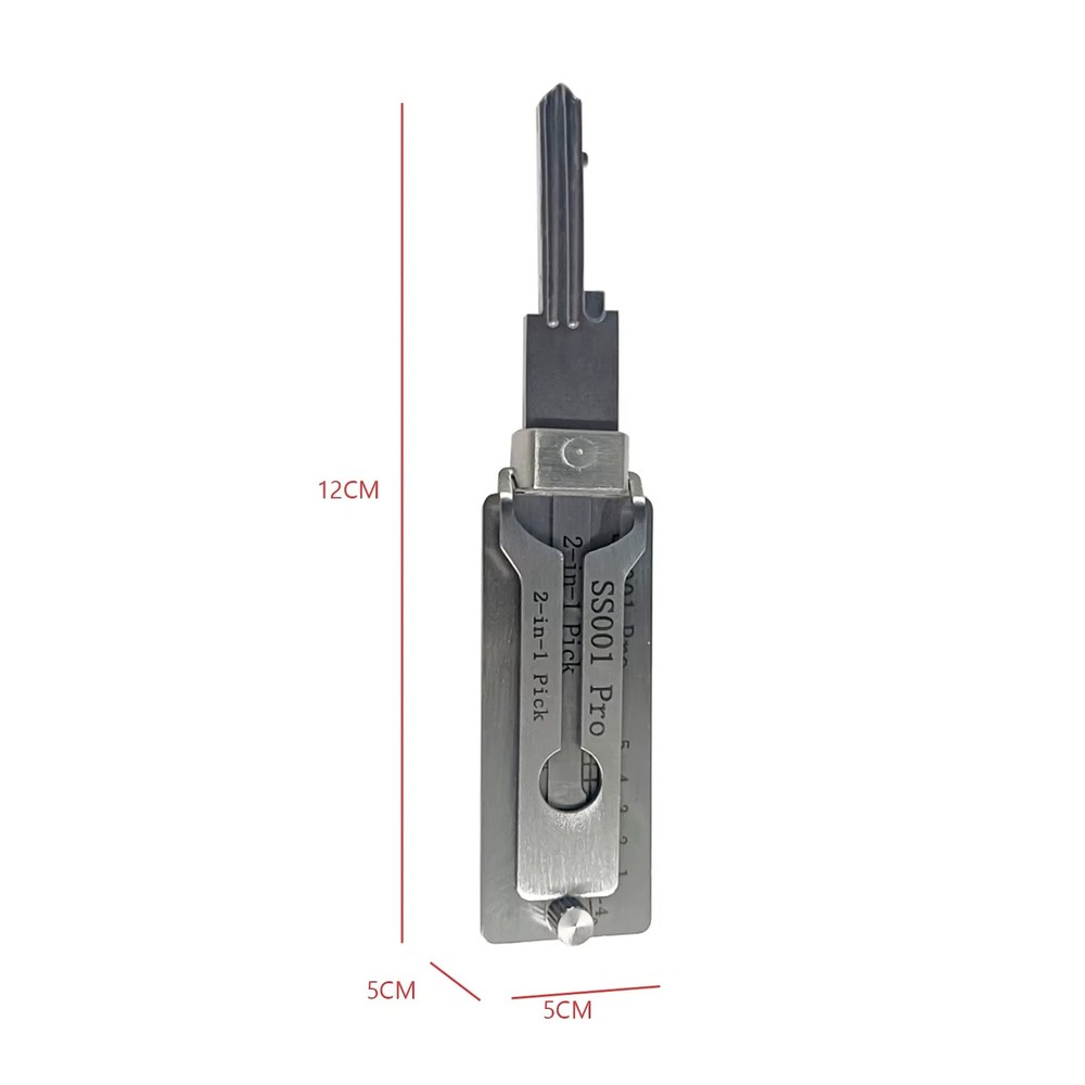 Key Decoder 2 In 1 Portable Lock Picking Set Hook And Pickup Tool Kit Ergonomic
