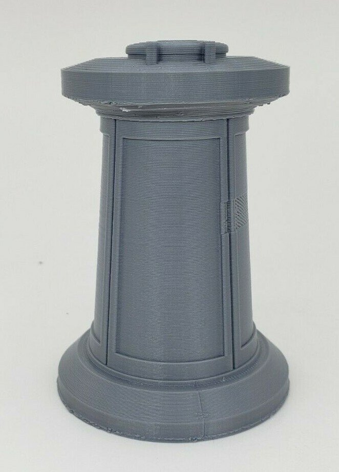 3D Printed Hoth Turret Legion Terrain Silver PLA Plastic