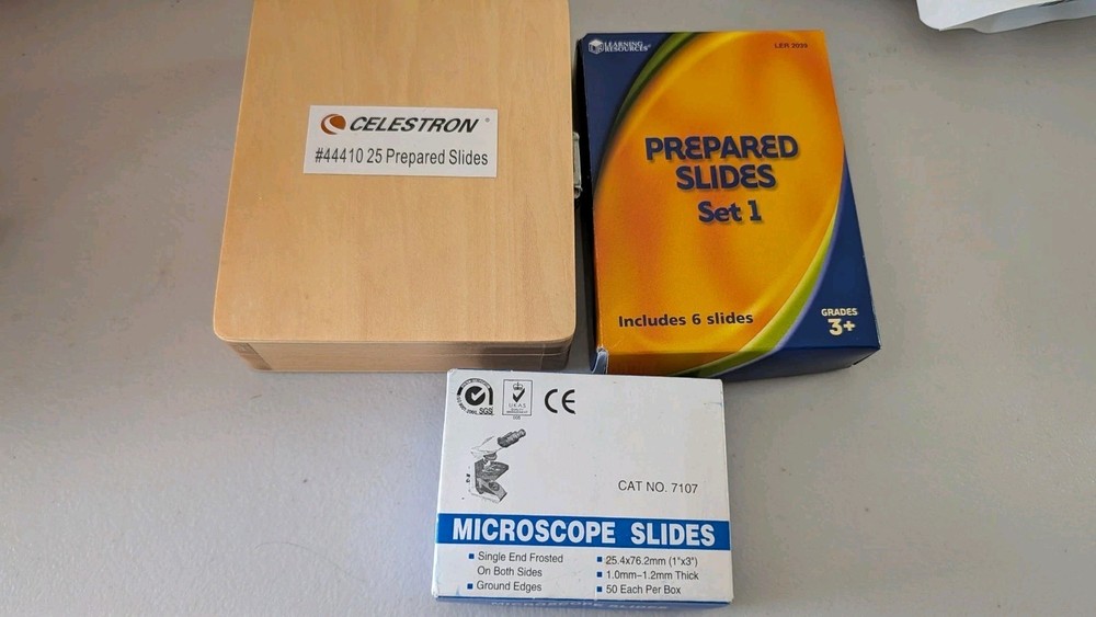 Microscope Slides 50 Blank Slides 31 Prepared Lot