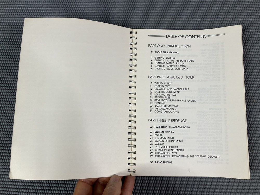 Vintage PaperClip III 3 Commodore 64/128 Computer manual