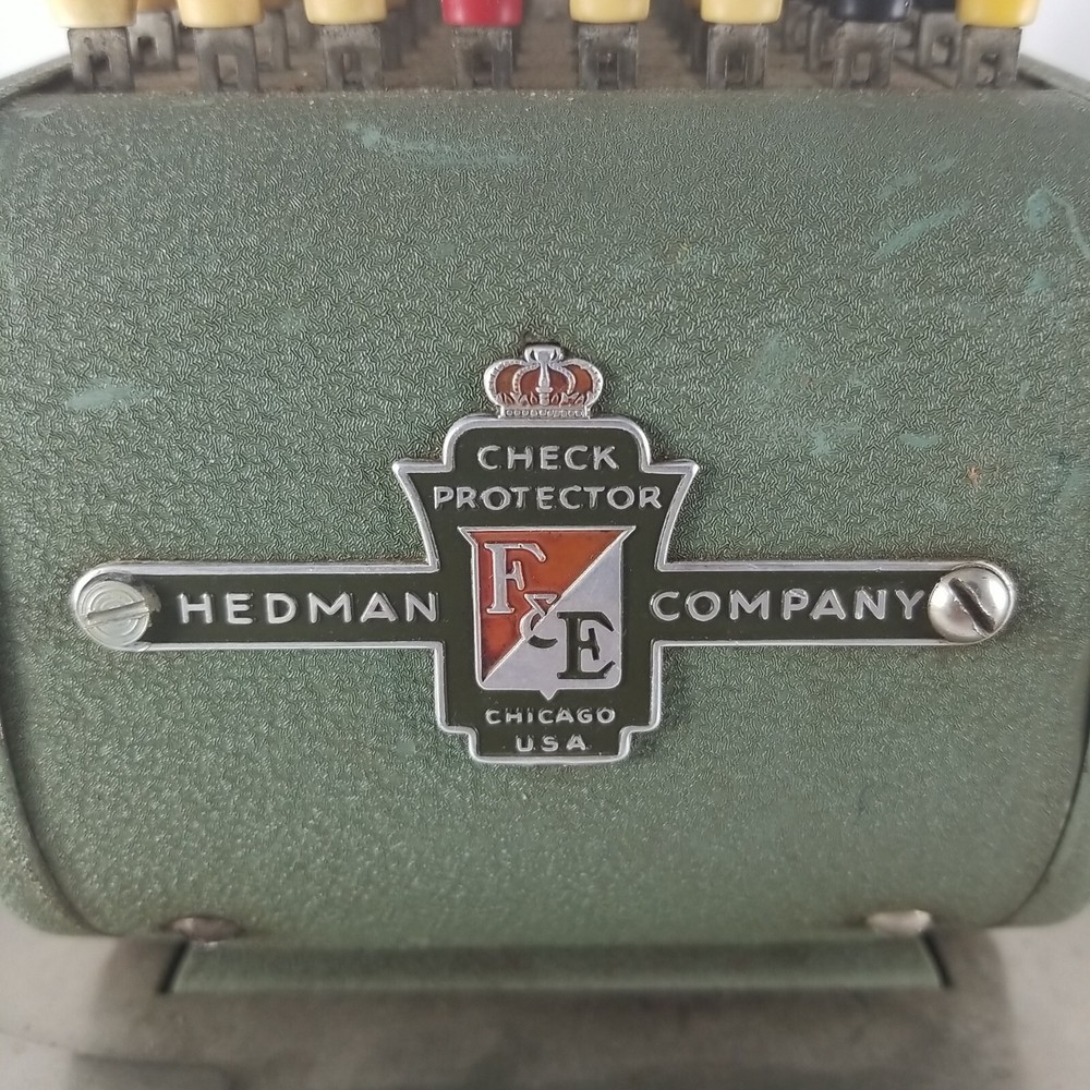 Vintage F & E The Hedman Company Check Protector AS IS