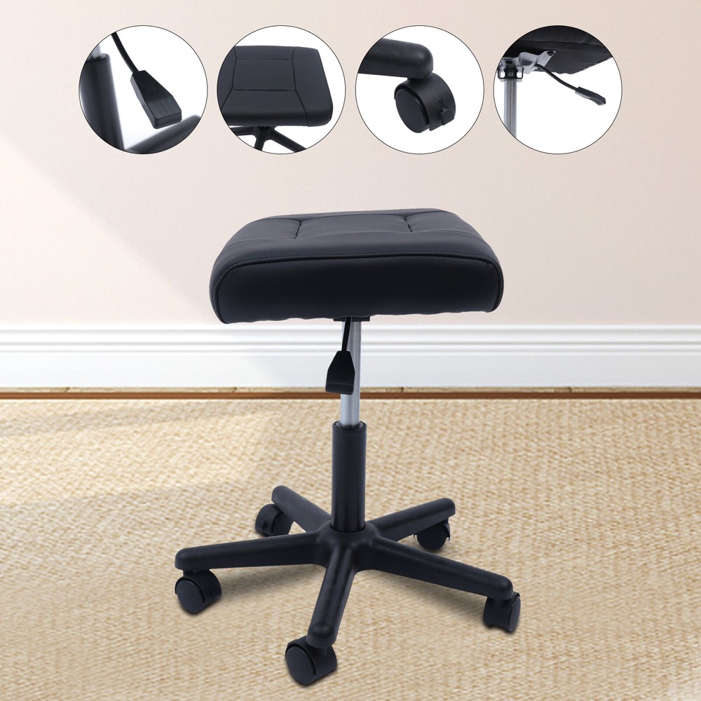 Office Foot Stool with Wheels, Height Adjustable Rolling Leg Rest Adjustable