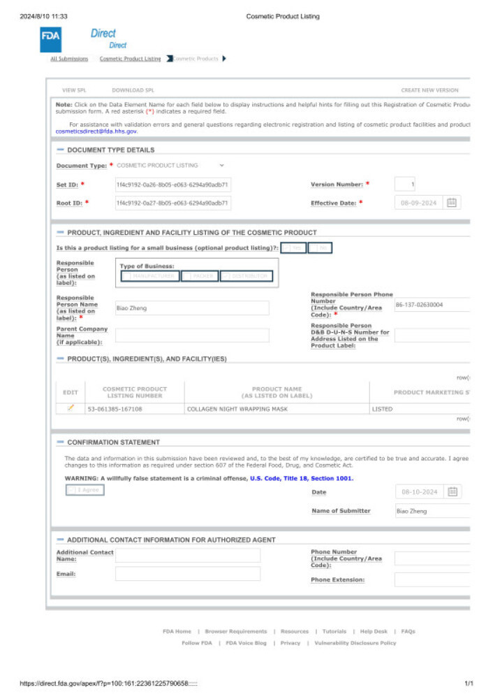 Collagen Overnight Wrapping Mask KOREAN GLASS SKIN ROUTINE elasticity hydration