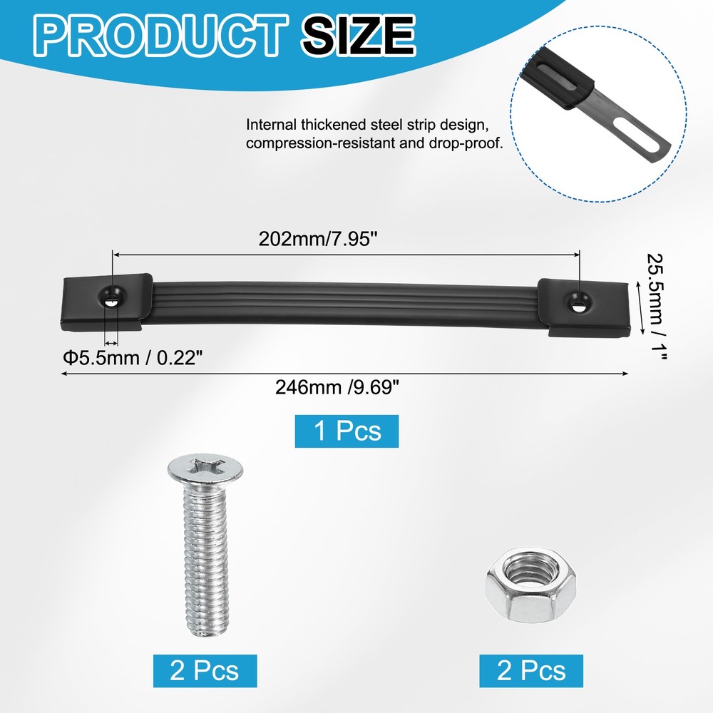 9.7 Inches Speaker Cabinet Strap Handles, Handle Pull for Speaker Case, Black