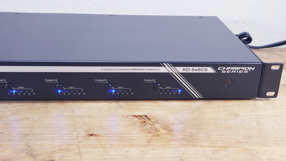 Key Digital KD-6x6CS HDMI Matrix Switcher Complete Set — 6x6